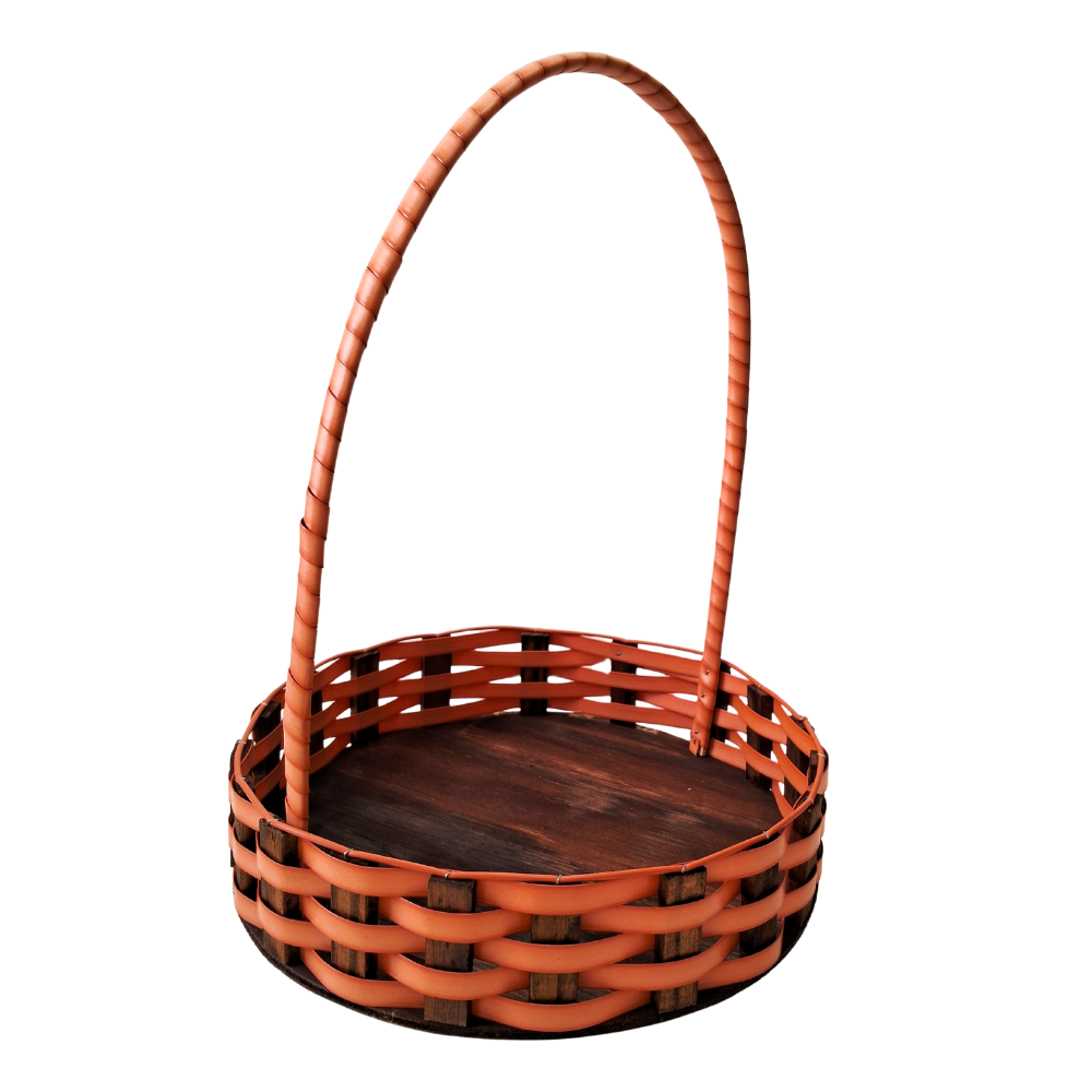CESTA RD GR RATTAN ORANGE